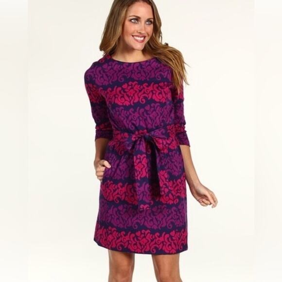Lilly Pulitzer Preppy Classic Feminine Jonah Follow The Leader Knit Dress M - Picture 3 of 8